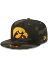 Main image for New Era Iowa Hawkeyes Mens Black Camo 59FIFTY Fitted Hat