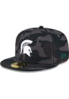 Main image for Michigan State Spartans New Era Camo 59FIFTY Fitted Hat - Black