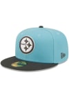 Main image for New Era Pittsburgh Steelers Mens Blue 2T Color Pack 59FIFTY Fitted Hat