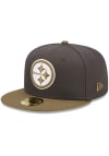 Main image for New Era Pittsburgh Steelers Mens Grey 2T Color Pack 59FIFTY Fitted Hat