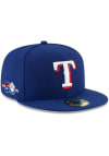 Main image for New Era Texas Rangers Mens Blue 50th Anniversary AC Game 59FIFTY Fitted Hat