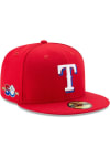 Main image for New Era Texas Rangers Mens Red 50th Anniversary AC Alt 3 59FIFTY Fitted Hat