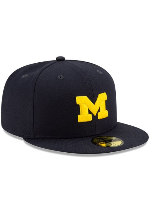 Michigan Wolverines Basic 59FIFTY Navy Blue New Era Fitted Hat