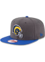 Los Angeles Rams New Era Retro Helmet 2T Heather 9FIFTY Snapback - Grey