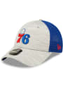 Philadelphia 76ers New Era Active 9FORTY Adjustable Hat - Grey