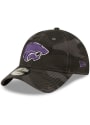 K-State Wildcats New Era Camo Core Classic 9TWENTY 2.0 Adjustable Hat - Black