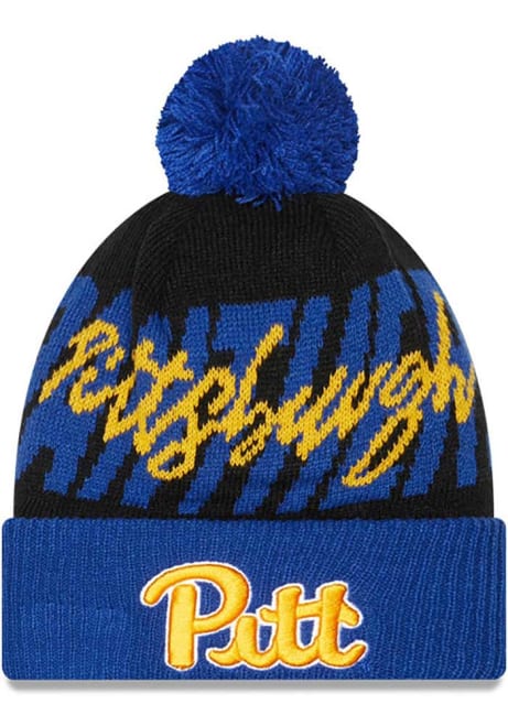 Pitt Panthers New Era Confident Pom Mens Knit Hat - Black