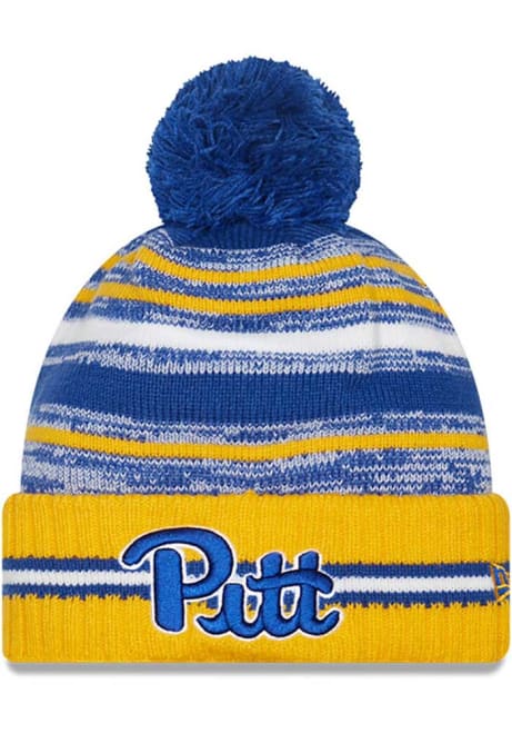 Pitt Panthers New Era Sport Pom Mens Knit Hat - Blue