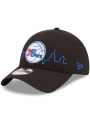 Philadelphia 76ers New Era 2022 Tip Off 9TWENTY Adjustable Hat - Black