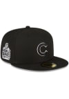 Main image for New Era Chicago Cubs Mens Black Side Patch 59FIFTY Fitted Hat