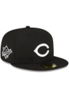 Main image for New Era Cincinnati Reds Mens Black Side Patch 59FIFTY Fitted Hat