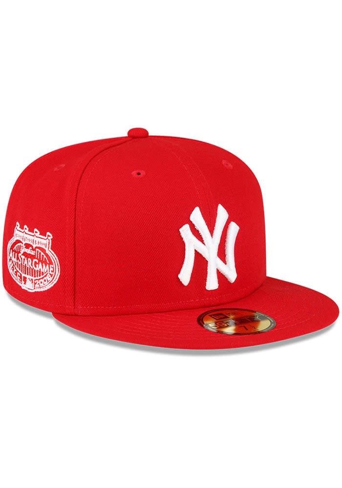 New York Yankees Side Patch 59FIFTY Red New Era Fitted Hat