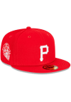 Main image for New Era Pittsburgh Pirates Mens Red Side Patch 59FIFTY Fitted Hat
