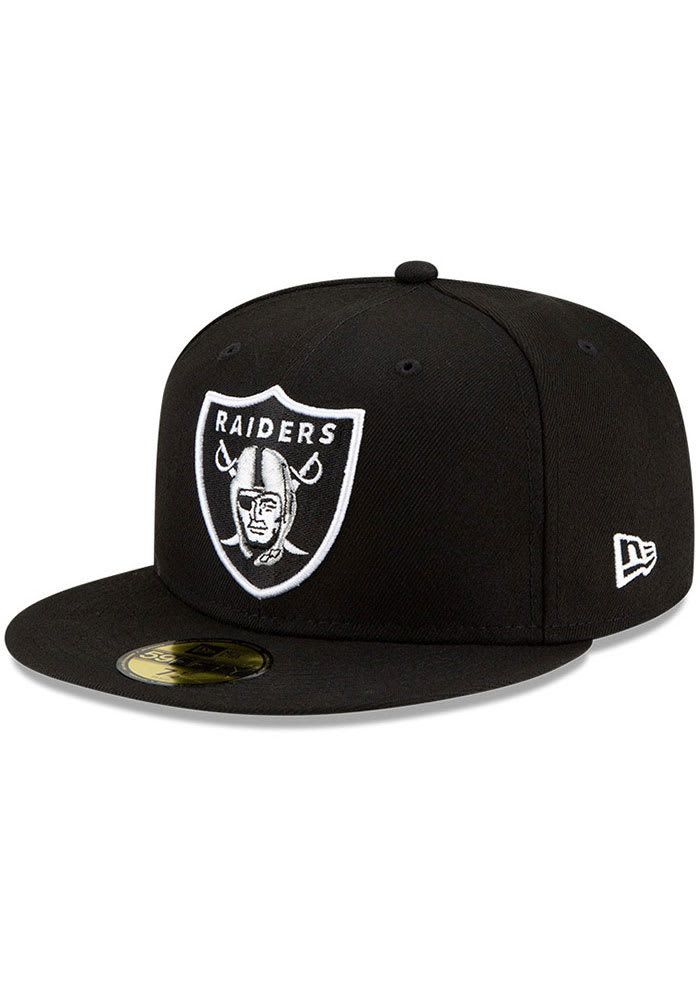 Las Vegas Raiders Mens Patch Up 59FIFTY BLACK New Era Fitted Hat