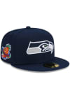 Main image for New Era Seattle Seahawks Mens Navy Blue Patch Up 59FIFTY Fitted Hat