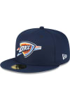 Main image for New Era Oklahoma City Thunder Mens Blue Basic 59FIFTY Fitted Hat
