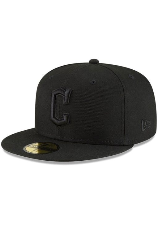 Cleveland Guardians Tonal 59FIFTY Black New Era Fitted Hat