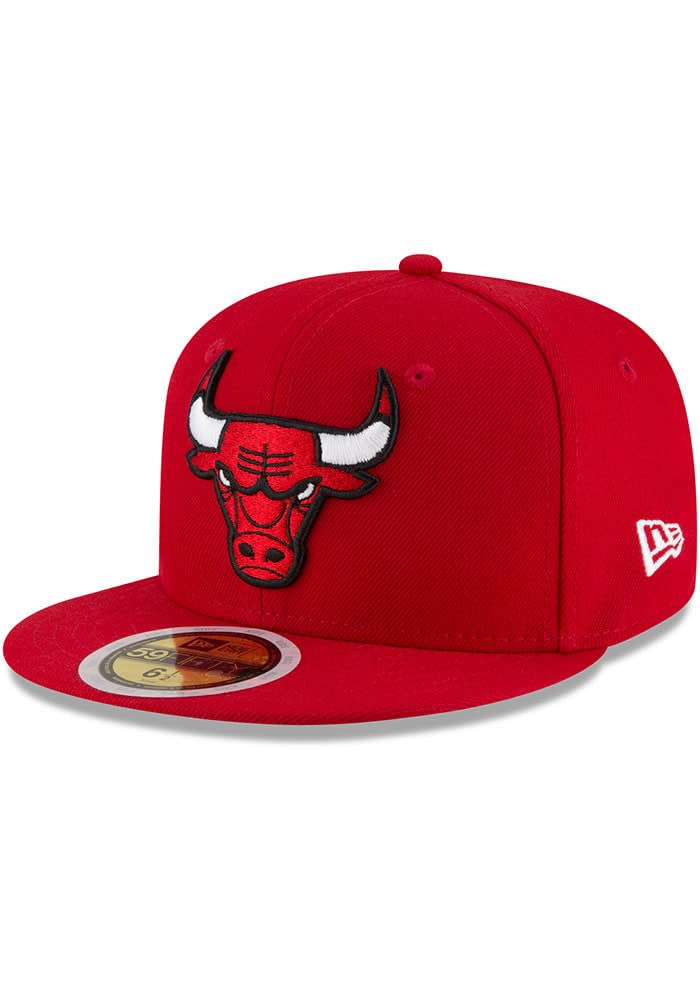 Youth New Era Red Chicago Bulls Official Team Color 59FIFTY Fitted Hat