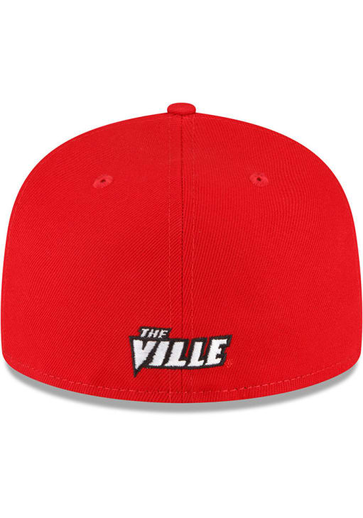 New Era Louisville Cardinals Mens Red Basic 59FIFTY Fitted Hat