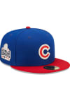 Main image for New Era Chicago Cubs Mens Blue Letterman 59FIFTY Fitted Hat