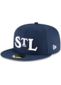St Louis Stars New Era 2022 Turn Back The Clock 59FIFTY Fitted Hat - Navy Blue