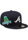 Main image for New Era Atlanta Braves Mens Blue Stateview 59FIFTY Fitted Hat