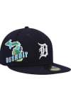 Main image for New Era Detroit Tigers Mens Navy Blue Stateview 59FIFTY Fitted Hat