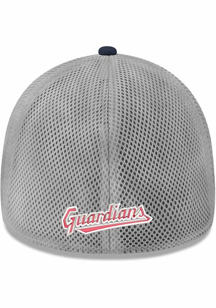 Cleveland Guardians Mens G Logo Grey Mesh Neo 39THIRTY NAVY