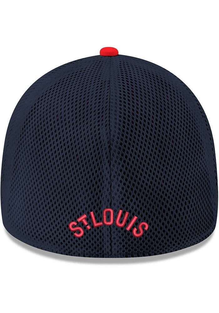 St Louis Cardinals Mens Pitching Bird Navy Mesh Neo 39THIRTY