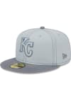 Main image for New Era Kansas City Royals Mens Grey Gray Pop 59FIFTY Fitted Hat