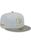 Main image for New Era Pittsburgh Pirates Mens Grey Gray Pop 59FIFTY Fitted Hat