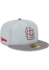 Main image for New Era St Louis Cardinals Mens Grey Gray Pop 59FIFTY Fitted Hat