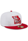 Main image for New Era St Louis Cardinals Mens White State 59FIFTY Fitted Hat