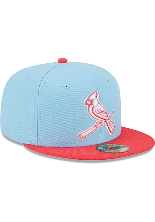 New Era St Louis Cardinals Mens Light Blue 2T Color Pack 59FIFTY Fitted Hat