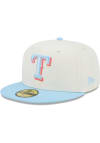 Main image for New Era Texas Rangers Mens White 2T Color Pack 59FIFTY Fitted Hat