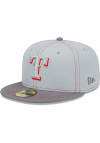 Main image for New Era Texas Rangers Mens Grey Gray Pop 59FIFTY Fitted Hat