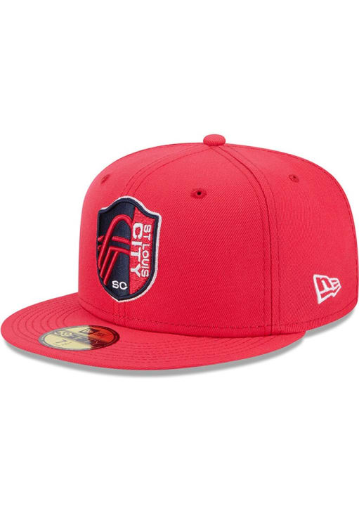 New Era St Louis City SC Mens Red Patch 59FIFTY Fitted Hat