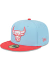 Main image for New Era Chicago Bulls Mens Light Blue 2T Color Pack 59FIFTY Fitted Hat