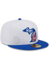 Main image for New Era Detroit Pistons Mens White State 59FIFTY Fitted Hat
