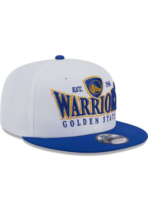 New Era Golden State Warriors White Crest 9FIFTY Mens Snapback Hat