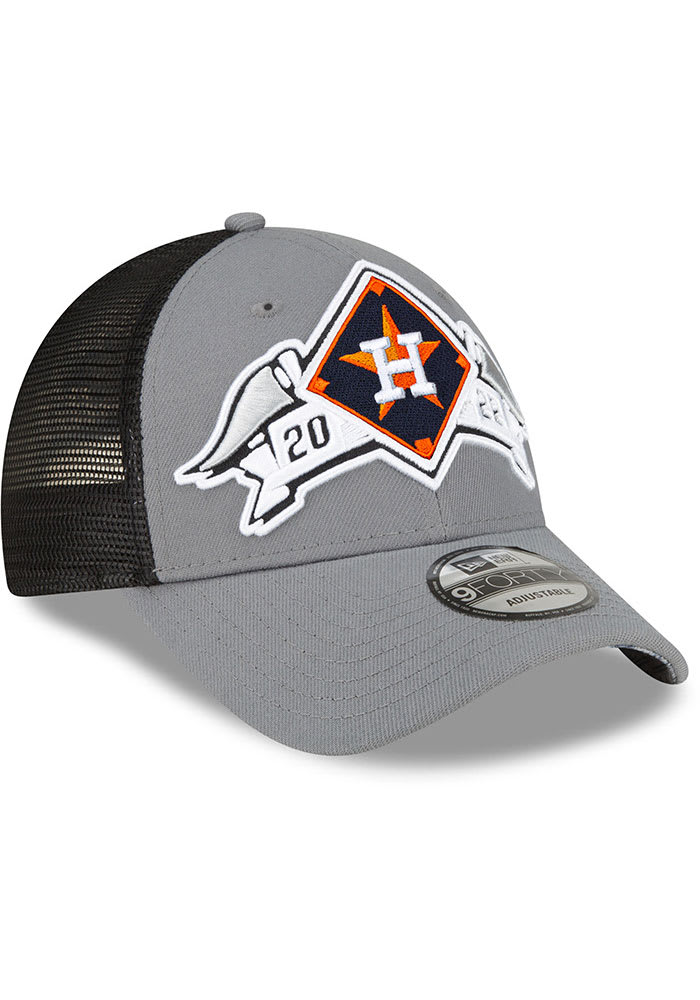 New Era Houston Astros 2022 MLB LDS Winner Trucker 9FORTY Adjustable Hat GRAY