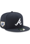 Main image for New Era Atlanta Braves Mens Navy Blue 2023 Jackie Robinson Day 59FIFTY Fitted Hat