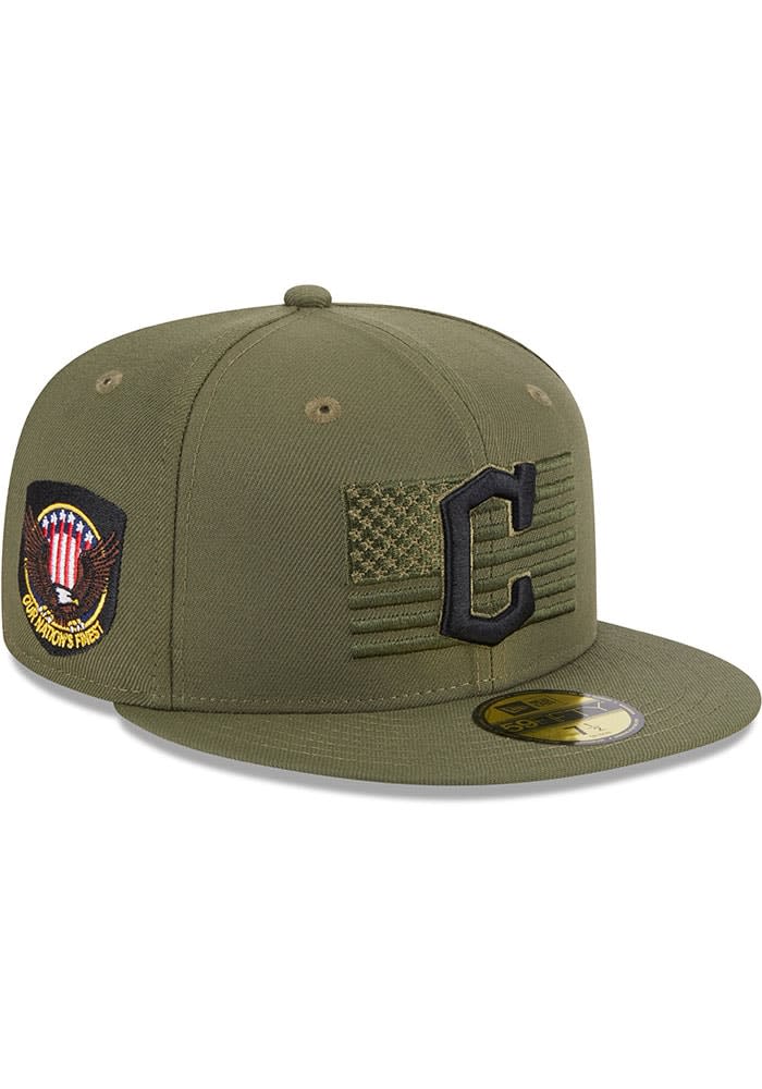 Cleveland Guardians 2023 Armed Forces Day 59FIFTY Olive New Era