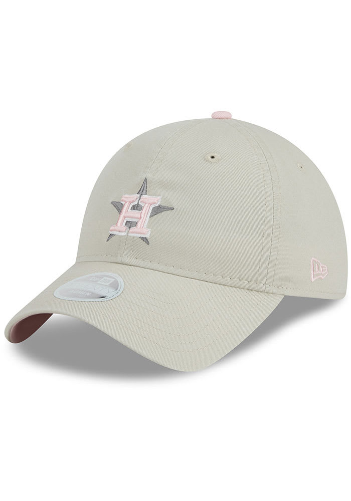 New Era Houston Astros Beige 2023 Mothers Day W 9TWENTY Womens Adjustable Hat