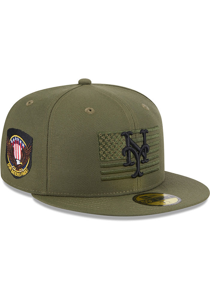 New York Mets 2023 Armed Forces Day 59FIFTY Olive New Era Fitted Hat