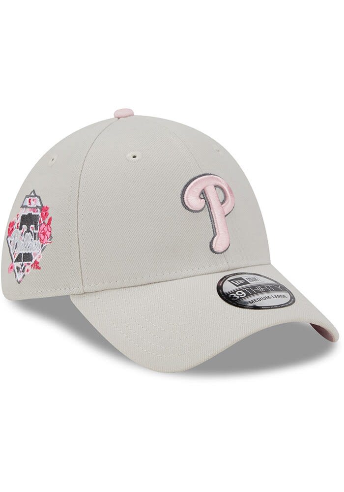 New Era Philadelphia Phillies Mens Beige 2023 Mothers Day 39THIRTY Flex Hat