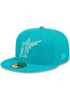 Main image for New Era Miami Marlins Mens Teal Monocamo 59FIFTY Fitted Hat