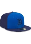 Main image for New Era Detroit Tigers Mens Blue Tri Tone Team 59FIFTY Fitted Hat