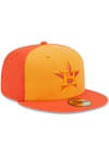 Main image for New Era Houston Astros Mens Orange Tri Tone Team 59FIFTY Fitted Hat