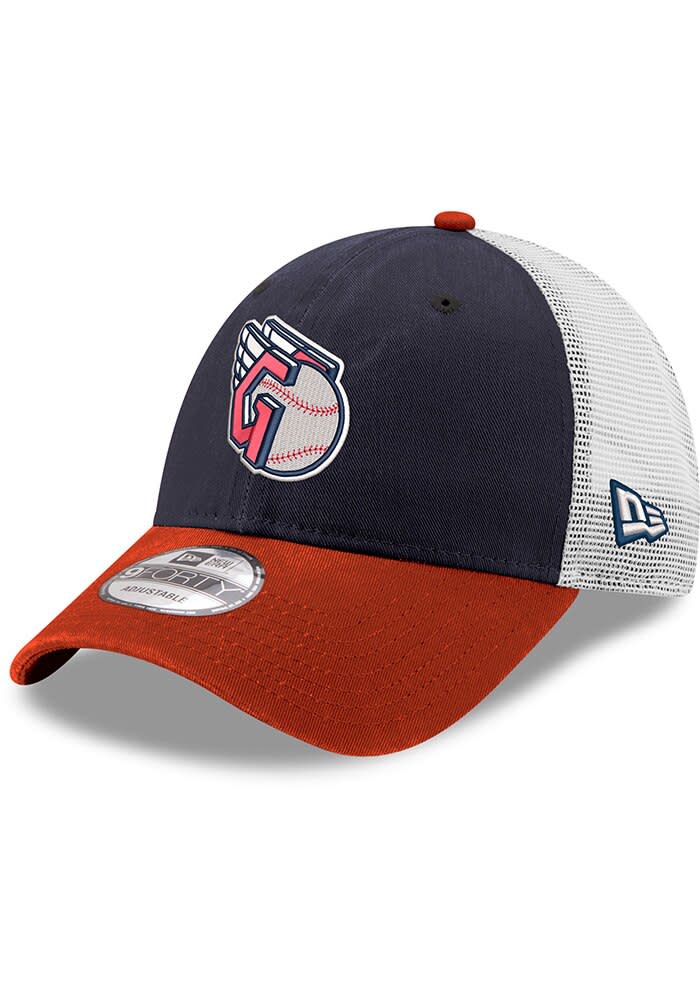 New Era Cleveland Guardians Red Trucker 9FORTY Adjustable Hat